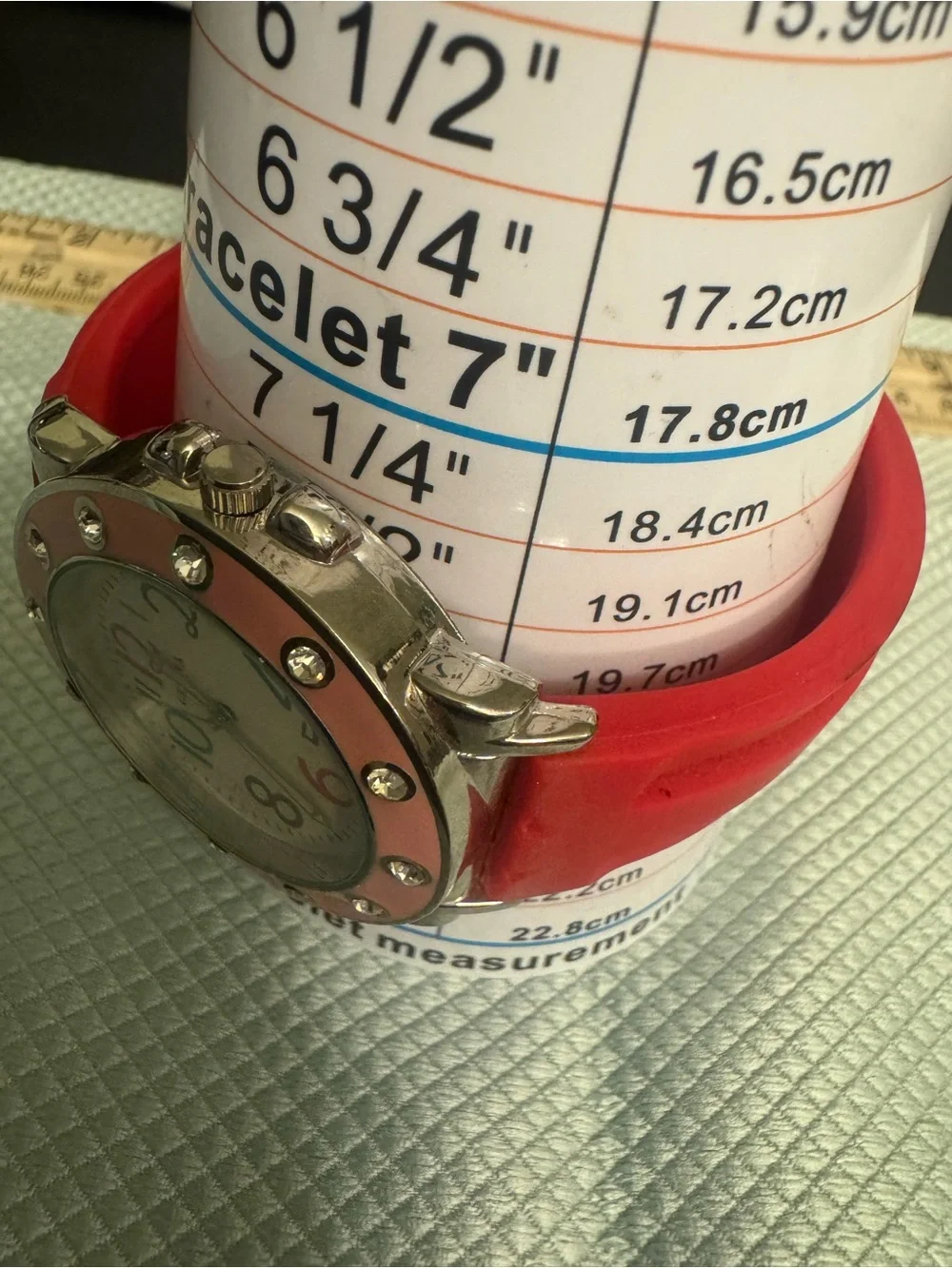 Geneva Red Silicone Strap 16002 Watch